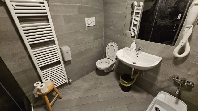 Modernes Badezimmer in der Berghütte